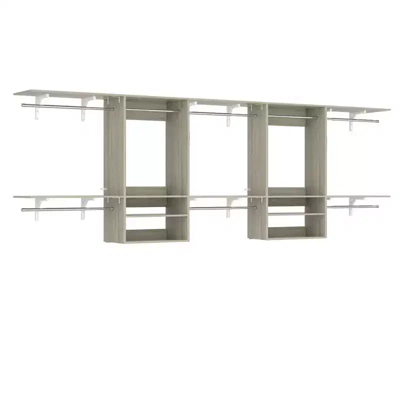 Système d'organisation de placard mural avec tringles extensibles