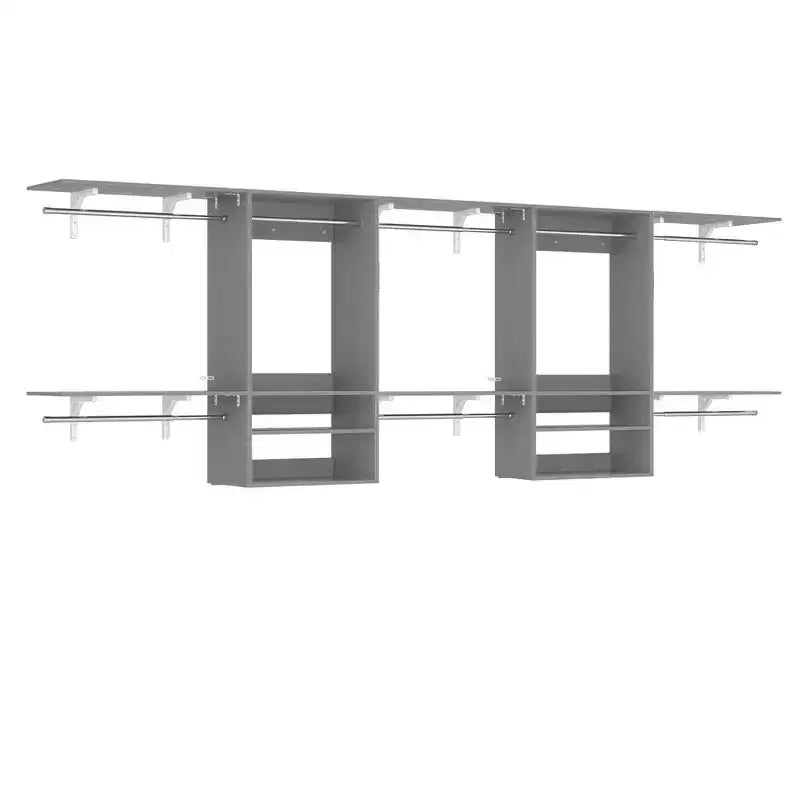 Système d'organisation de placard mural avec tringles extensibles
