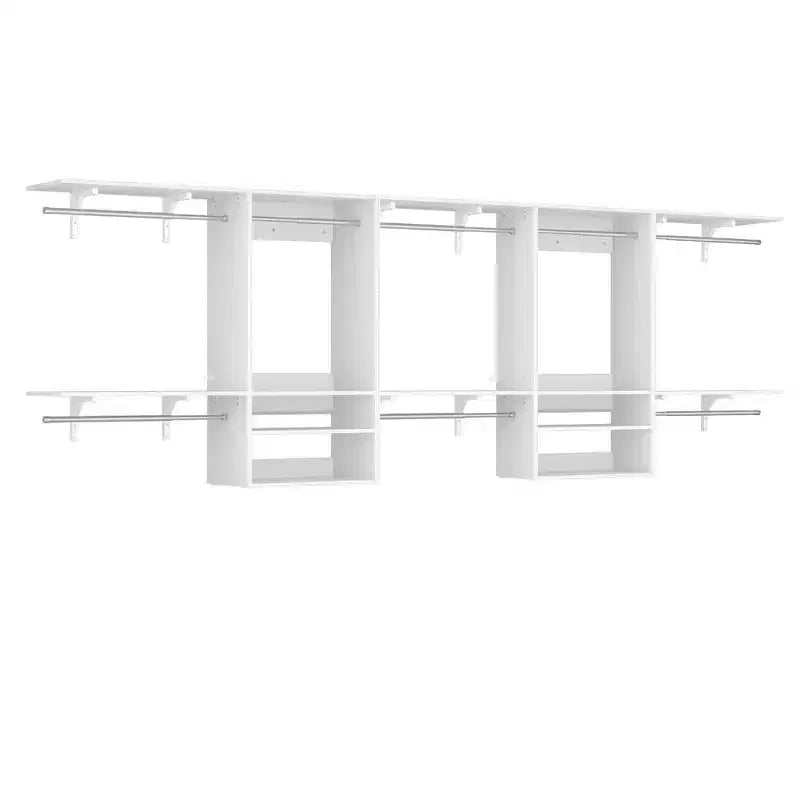 Système d'organisation de placard mural avec tringles extensibles