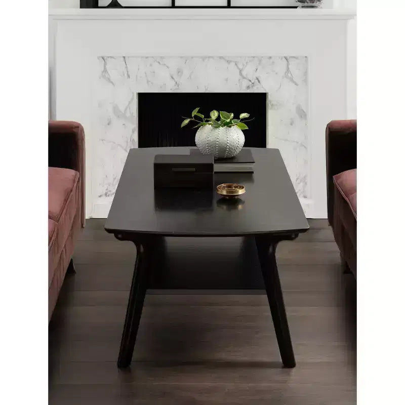 Table basse en bois, 48x24x18, Noir