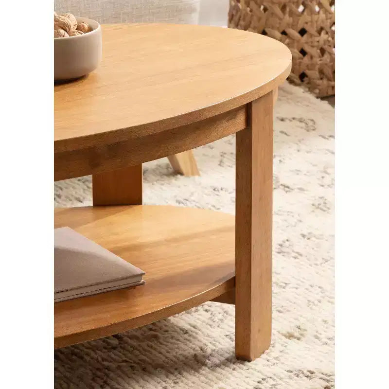 Table basse ovale en bois, 38x24x18, Naturel