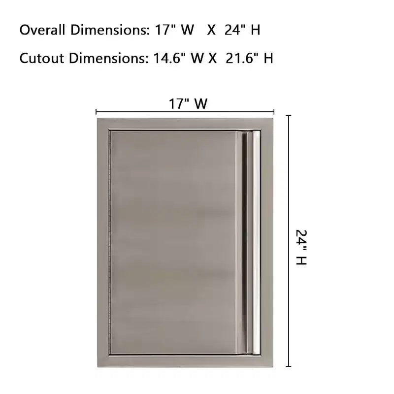 Portes de cuisine extérieure, porte d'accès pour barbecue, portes de barbecue en acier inoxydable 304 pour cuisine intérieure/extérieure, armoire extérieure, îlot de barbecue