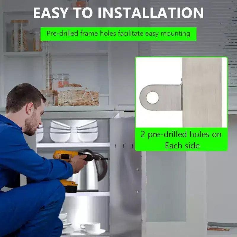 Portes de cuisine extérieure, porte d'accès pour barbecue, portes de barbecue en acier inoxydable 304 pour cuisine intérieure/extérieure, armoire extérieure, îlot de barbecue