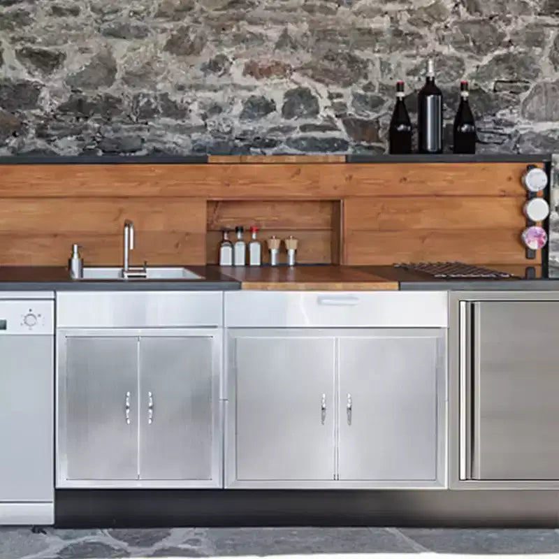 Portes de cuisine extérieure, porte d'accès pour barbecue, portes de barbecue en acier inoxydable 304 pour cuisine intérieure/extérieure, armoire extérieure, îlot de barbecue