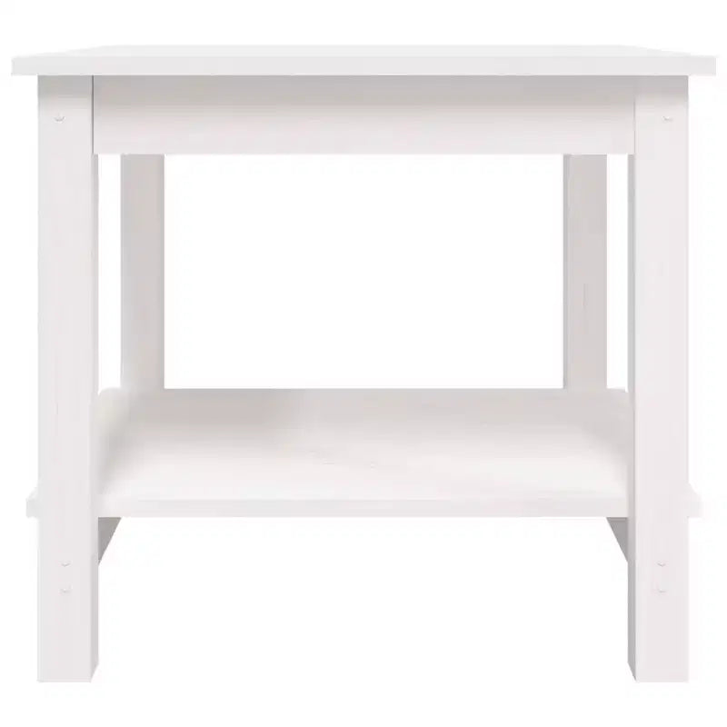 Table basse pin massif blanc - 19,7 x 19,7 x 17,7